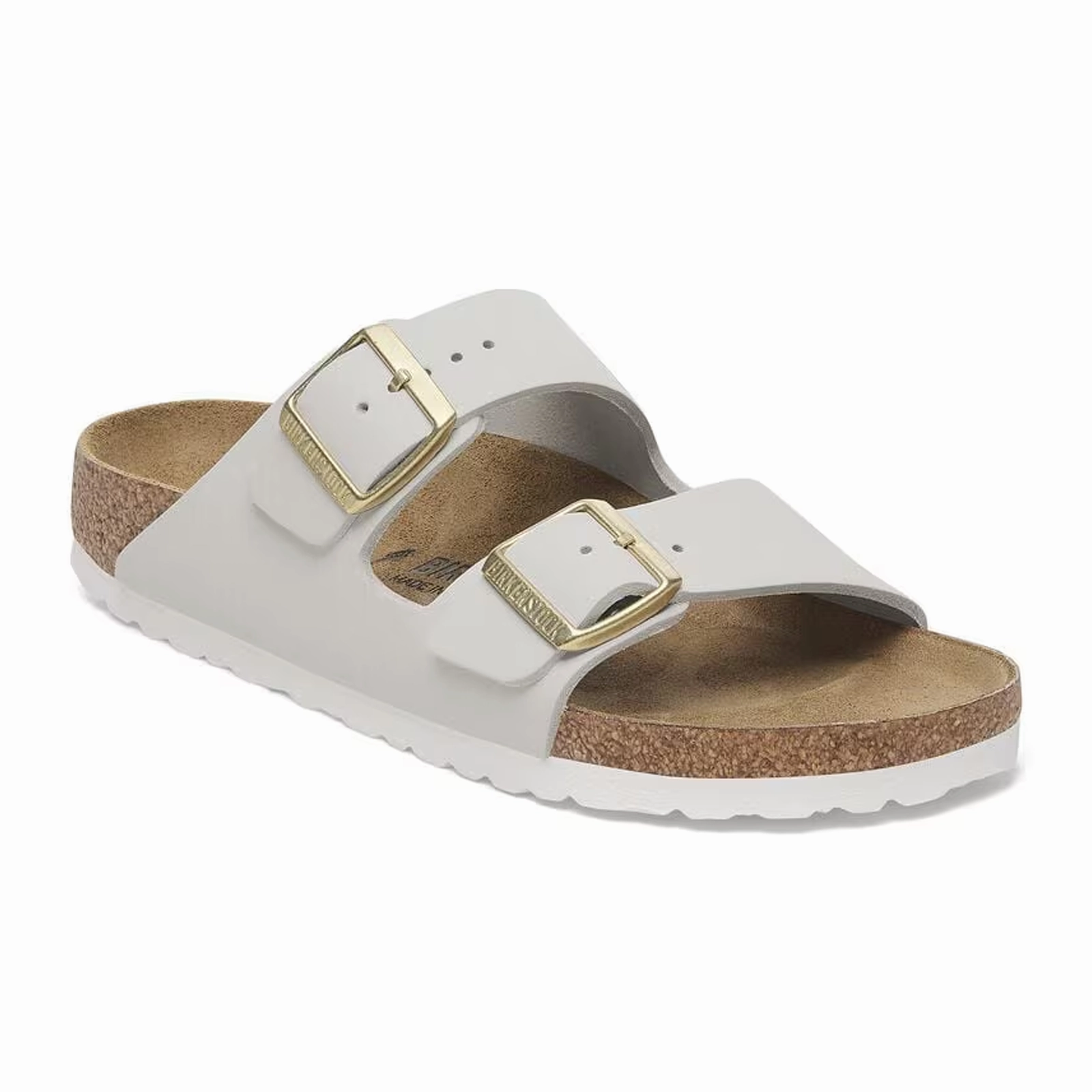 Birkenstock Arizona Narrow Slide Sandal (Women) - Antique White Nubuck Lightweight Comfort