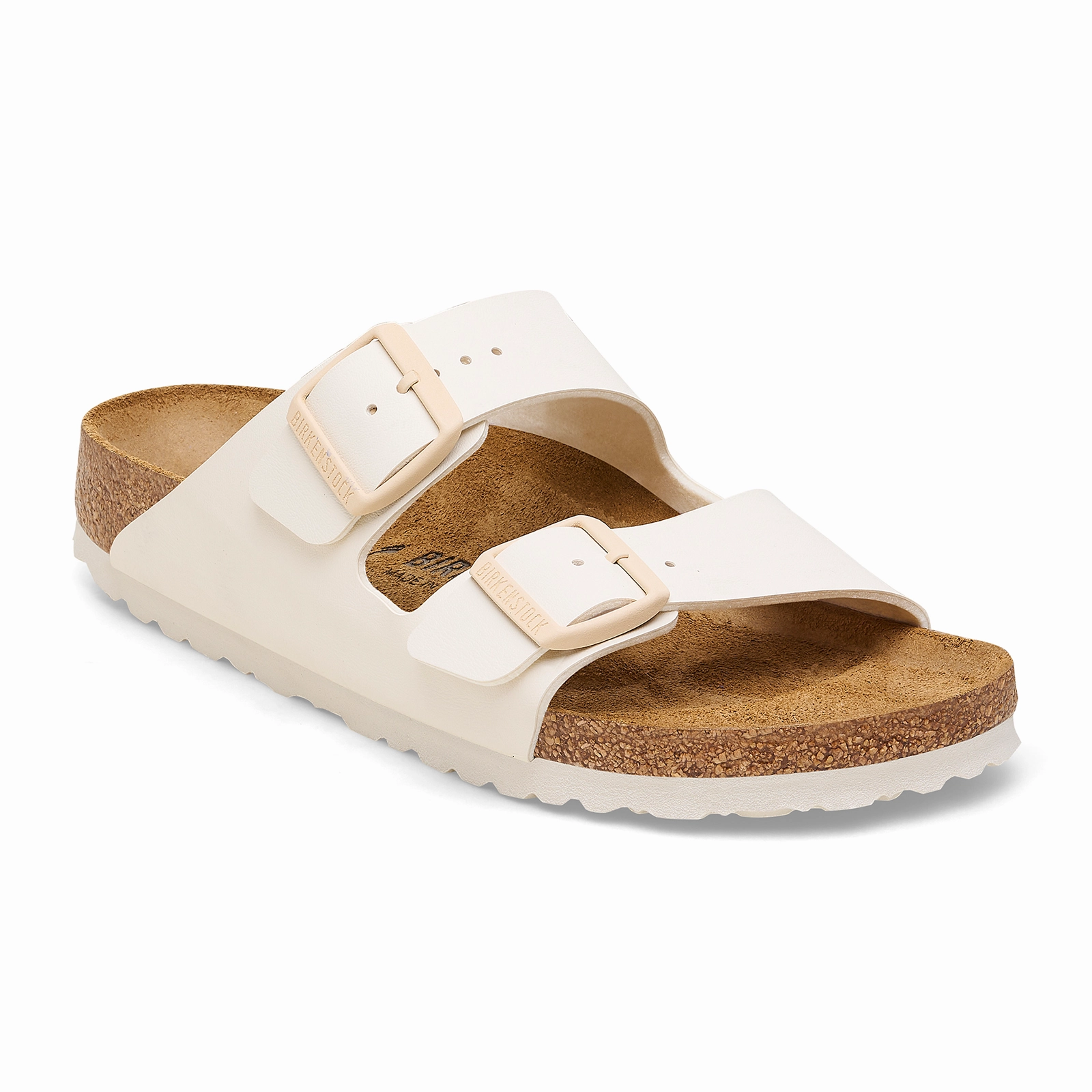 Sporty Outdoor Sandals Birkenstock Arizona Narrow Slide Sandal (Women) - Eggshell Birko-Flor
