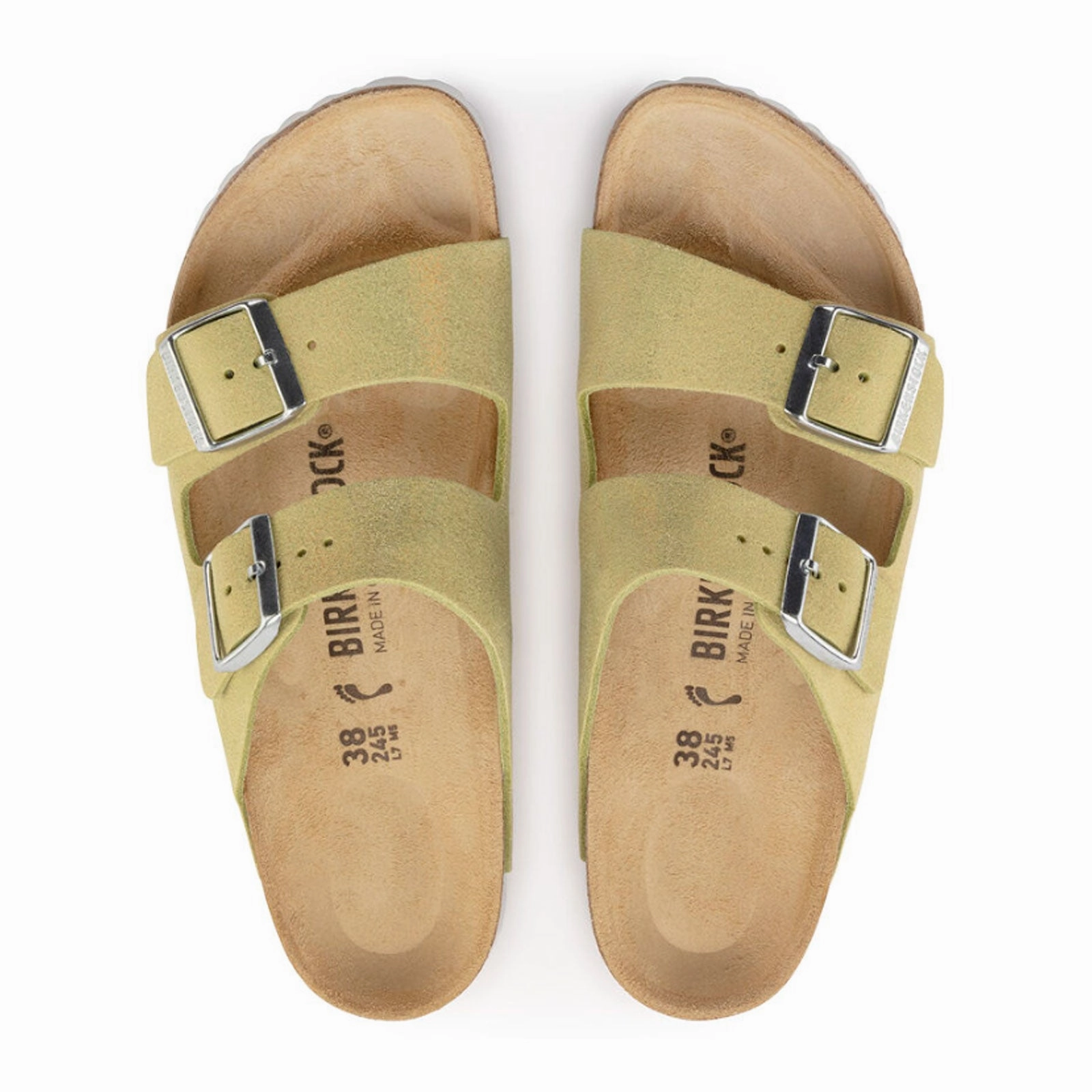 Birkenstock Arizona Slide Sandal (Women) - Shimmering Popcorn Suede summer shoes Outdoor Footwear