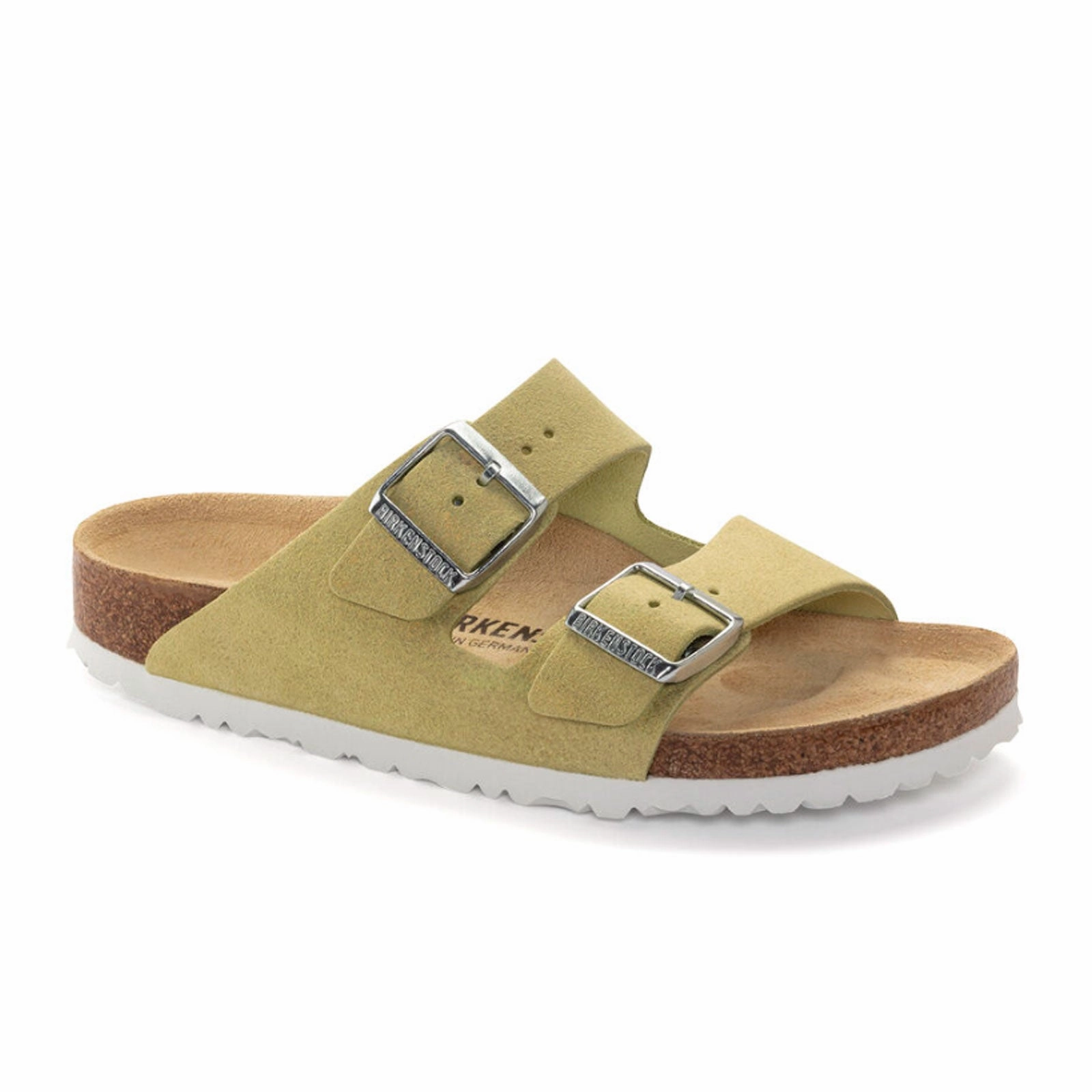 Birkenstock Arizona Slide Sandal (Women) - Shimmering Popcorn Suede Running Comfort Fast Go