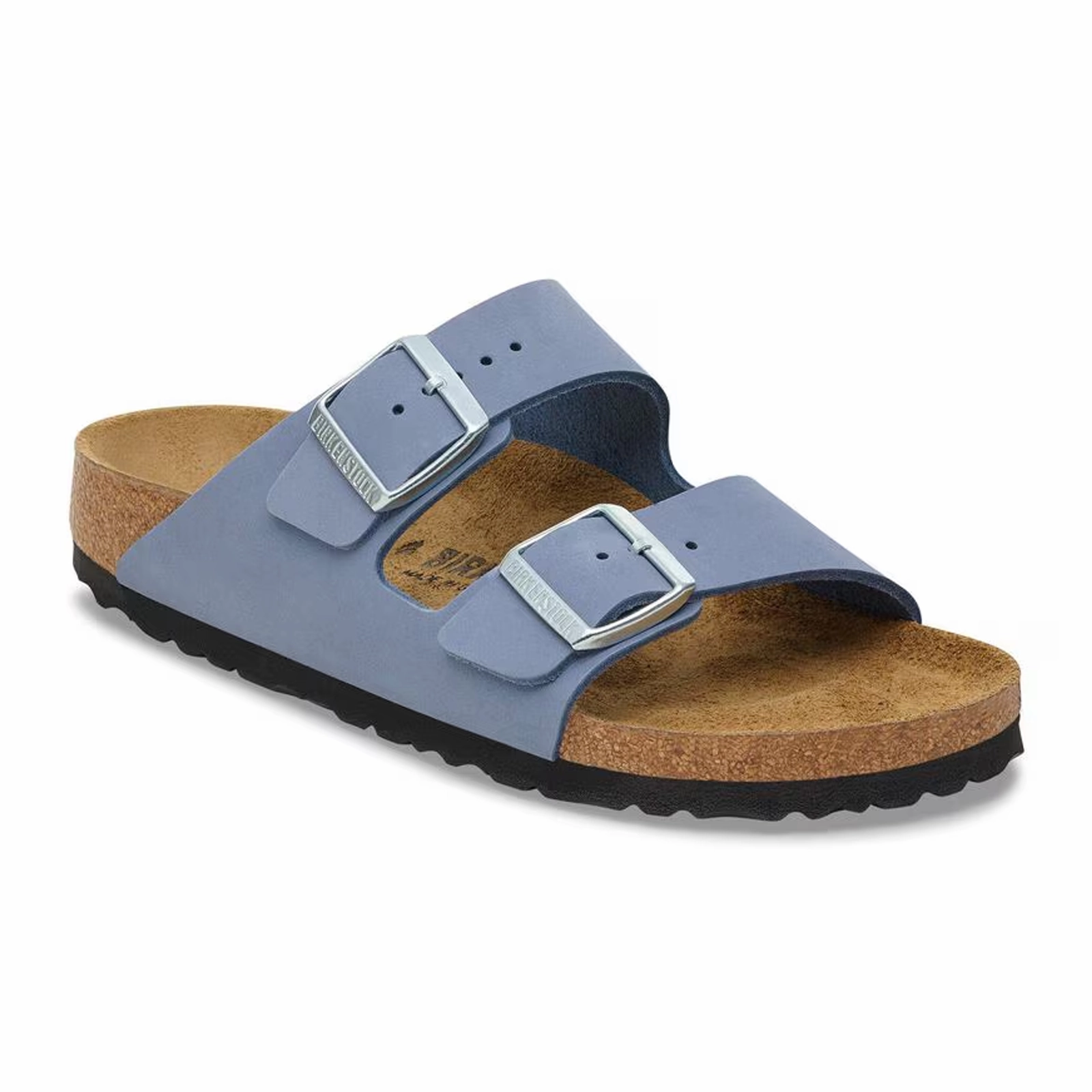 Birkenstock Arizona Slide Sandal (Women) - Stone Blue Nubuck Arch Ease