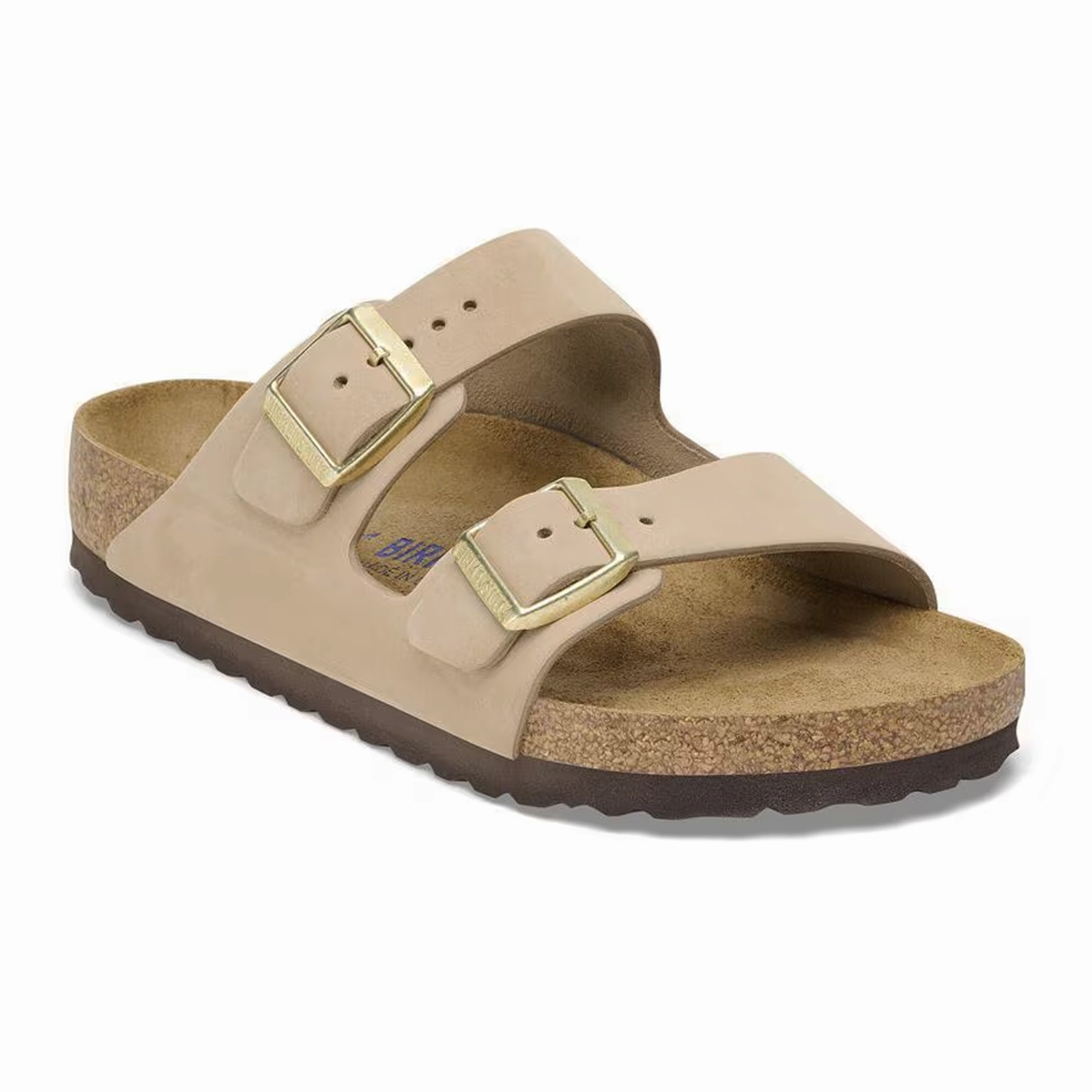 Birkenstock Arizona Soft Footbed Narrow Slide Sandal (Women) - Sandcastle Nubuck Weather Resistant Weave