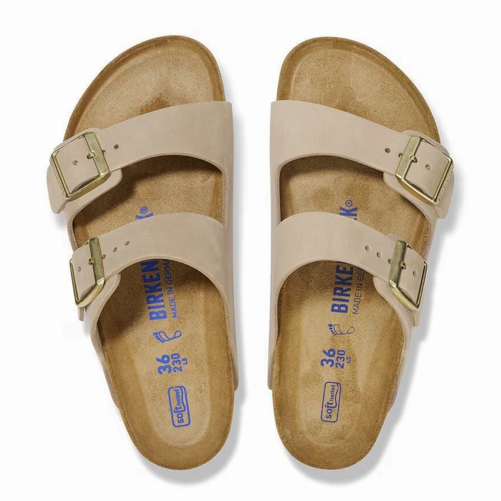 Birkenstock Arizona Soft Footbed Narrow Slide Sandal (Women) - Sandcastle Nubuck Orthopedic Design Versatile Looks