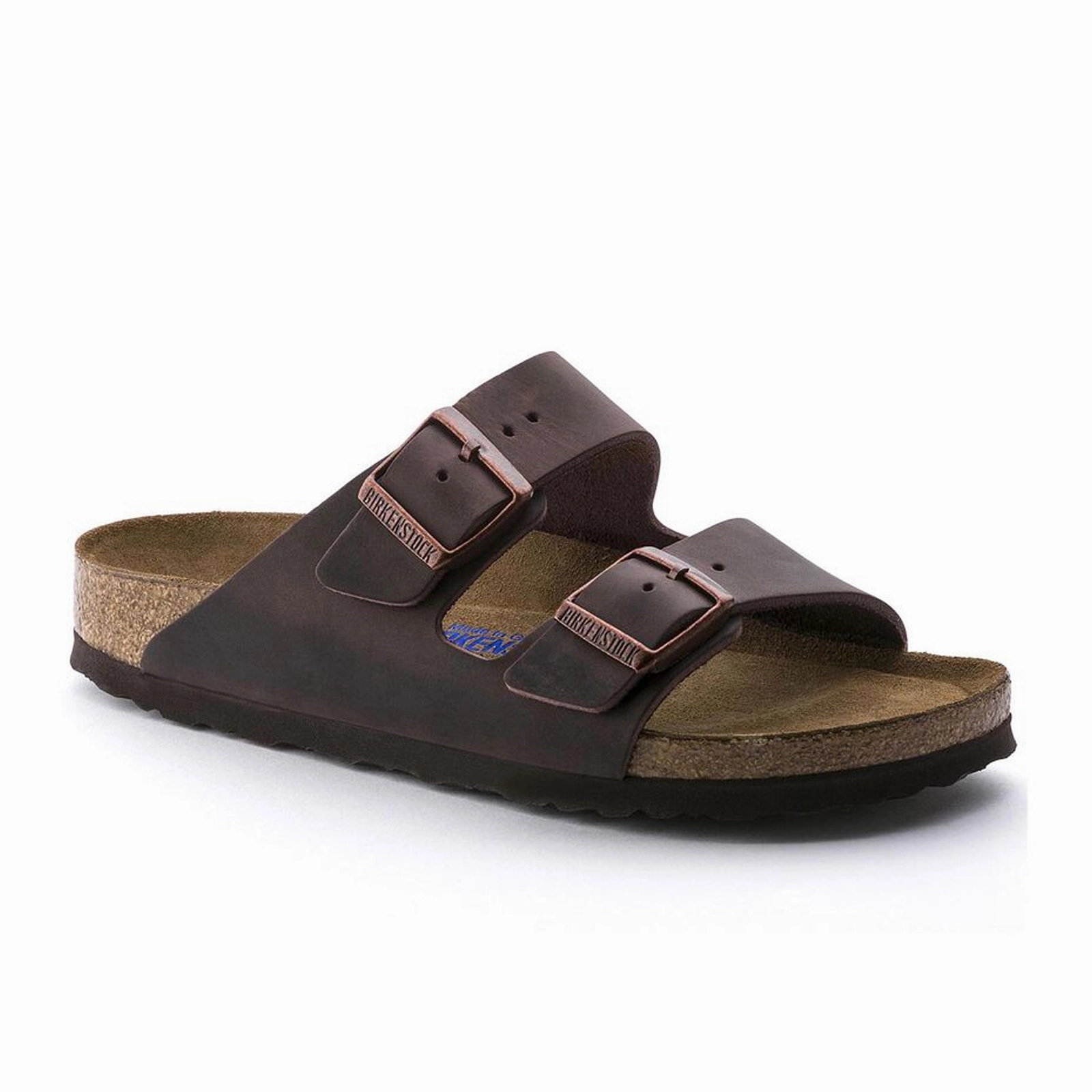 Birkenstock Arizona Soft Footbed Slide Sandal (Unisex) - Habana Oiled Leather Outdoor Adventure