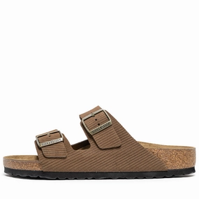 Birkenstock Arizona Suede Corduroy - Dark Tea Soft Arch Sustainable Construction
