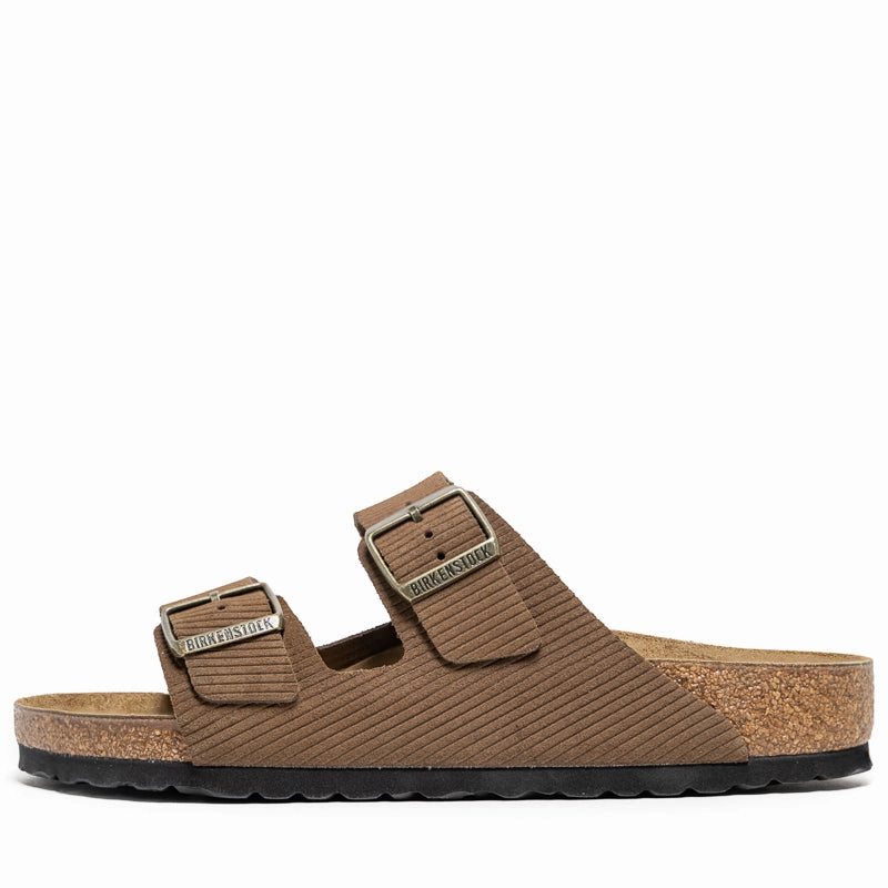 Birkenstock Arizona Suede Corduroy - Dark Tea Soft Arch Sustainable Construction