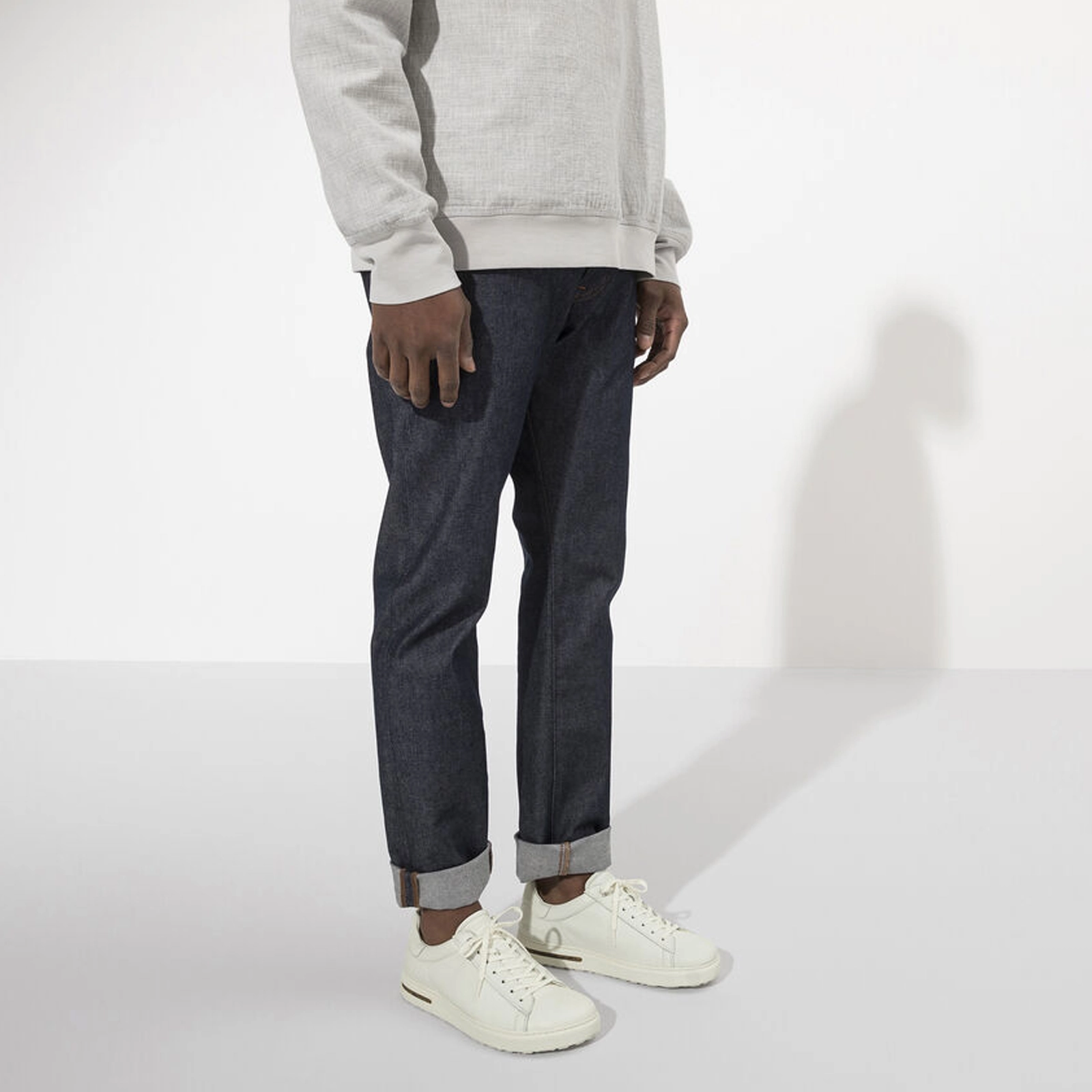 Birkenstock Bend Narrow Sneaker (Women) - White Leather Soft Mesh Warm Step