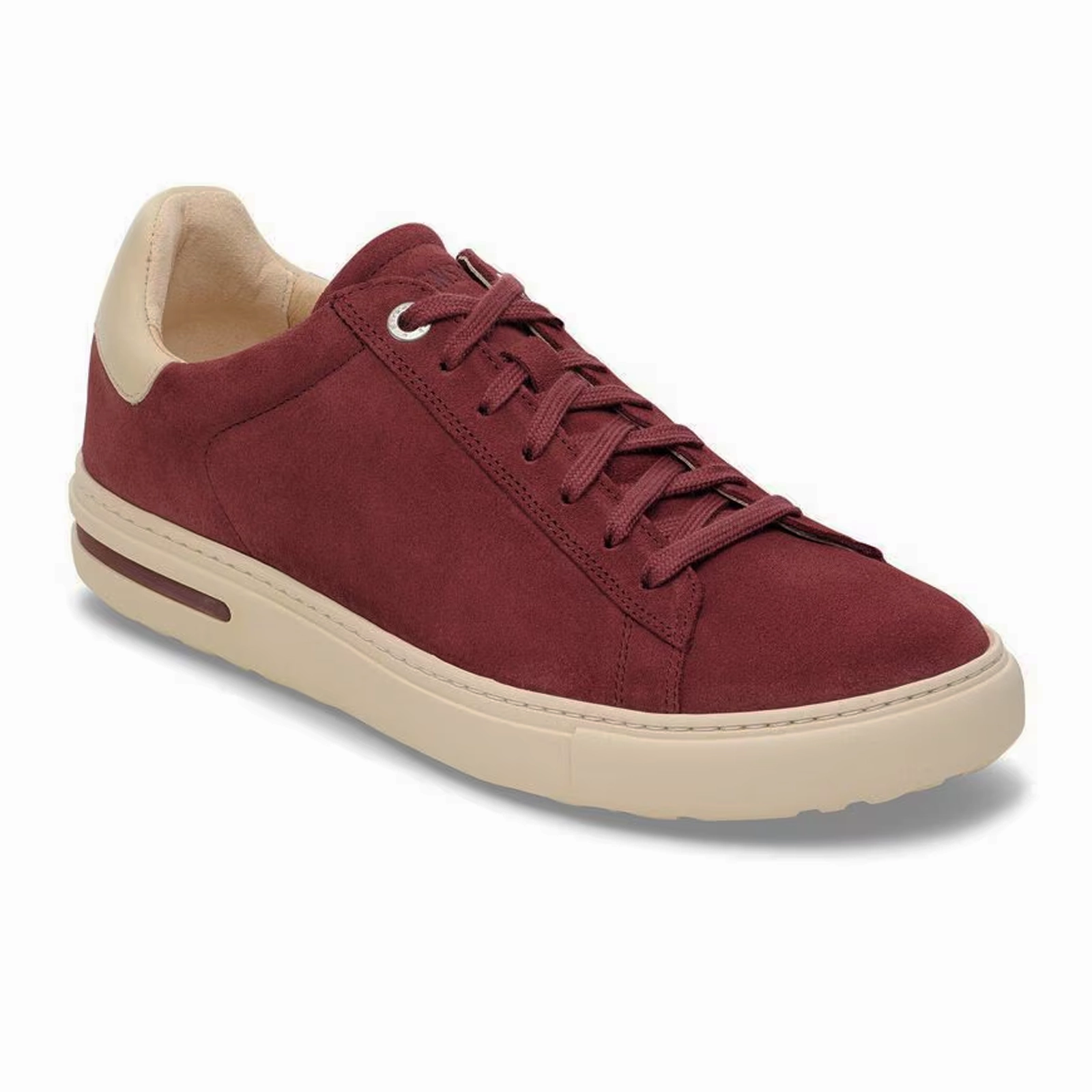 Birkenstock Bend Varsity Sneaker (Women) - Zinfandel Suede/Eggshell Leather Adjustable buckle Smooth Walk