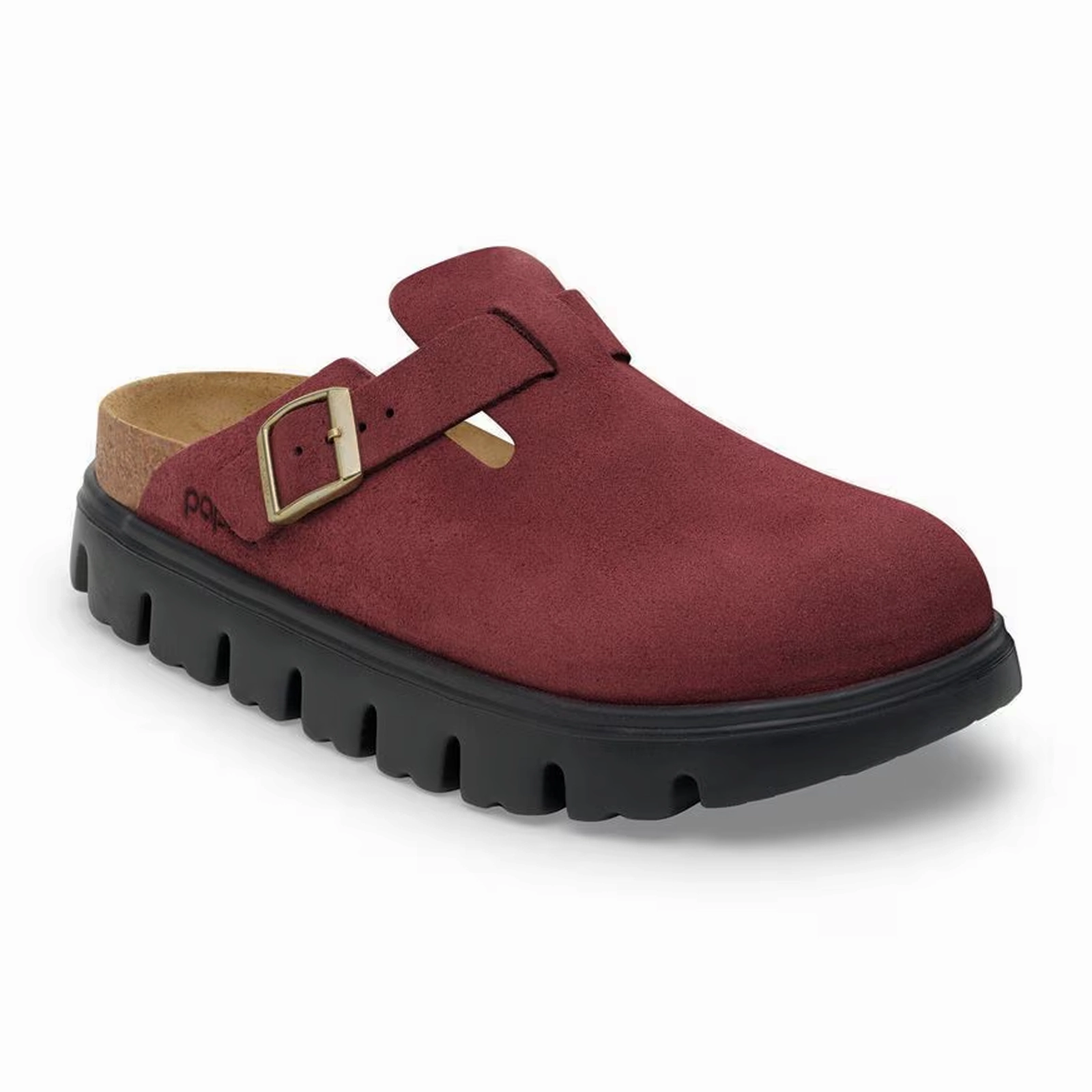 Birkenstock Boston Chunky Clog (Women) - Zinfandel Suede Easy Clean Surface Finish