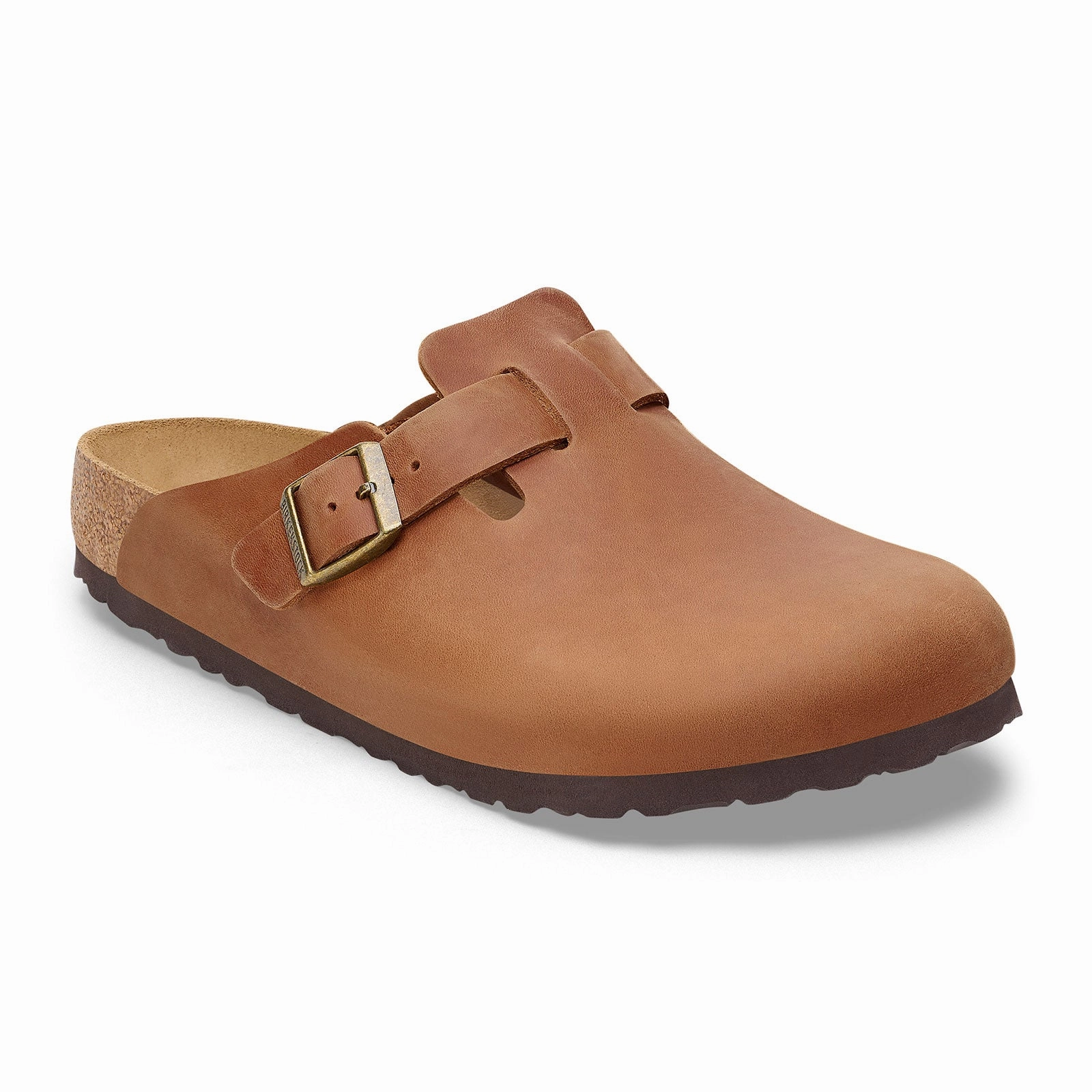 Abrasion Resistant Surface Comfortable Insole Birkenstock Boston Clog (Men) - Cognac Oiled Leather