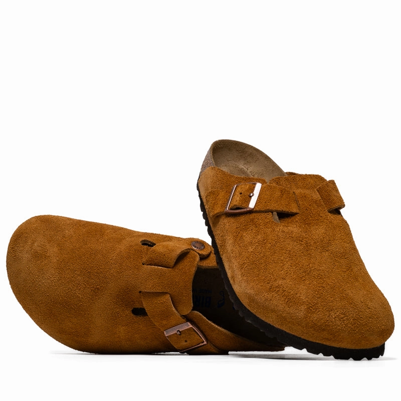 Birkenstock Boston Soft Footbed Suede - Mink Friction control