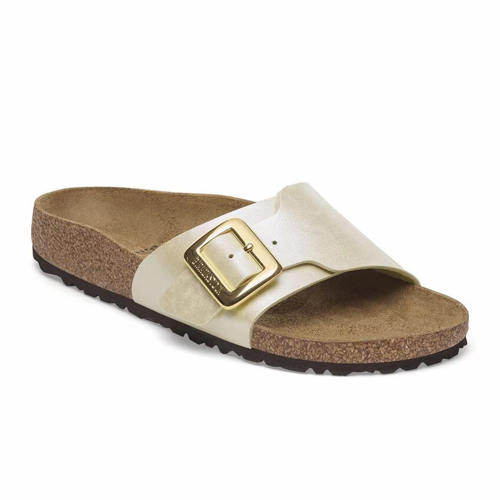 Everyday Versatile Footwear Breathable Walking Birkenstock Catalina Luxe Buckle Narrow Slide Sandal (Women) - Graceful Pearl White