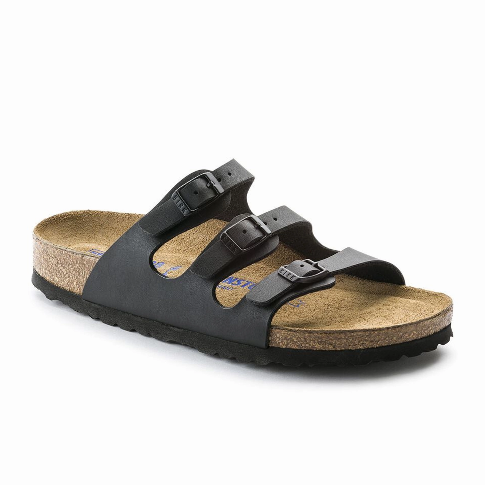 Day Glam Light Footwear Birkenstock Florida Soft Footbed Slide Sandal (Women) - Black Birko-Flor