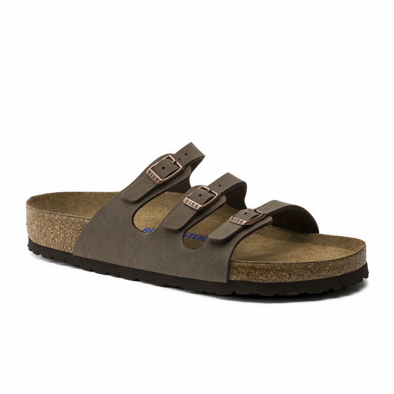 Trail Friendly Birkenstock Florida Soft Footbed Slide Sandal (Women) - Mocha Birkibuc