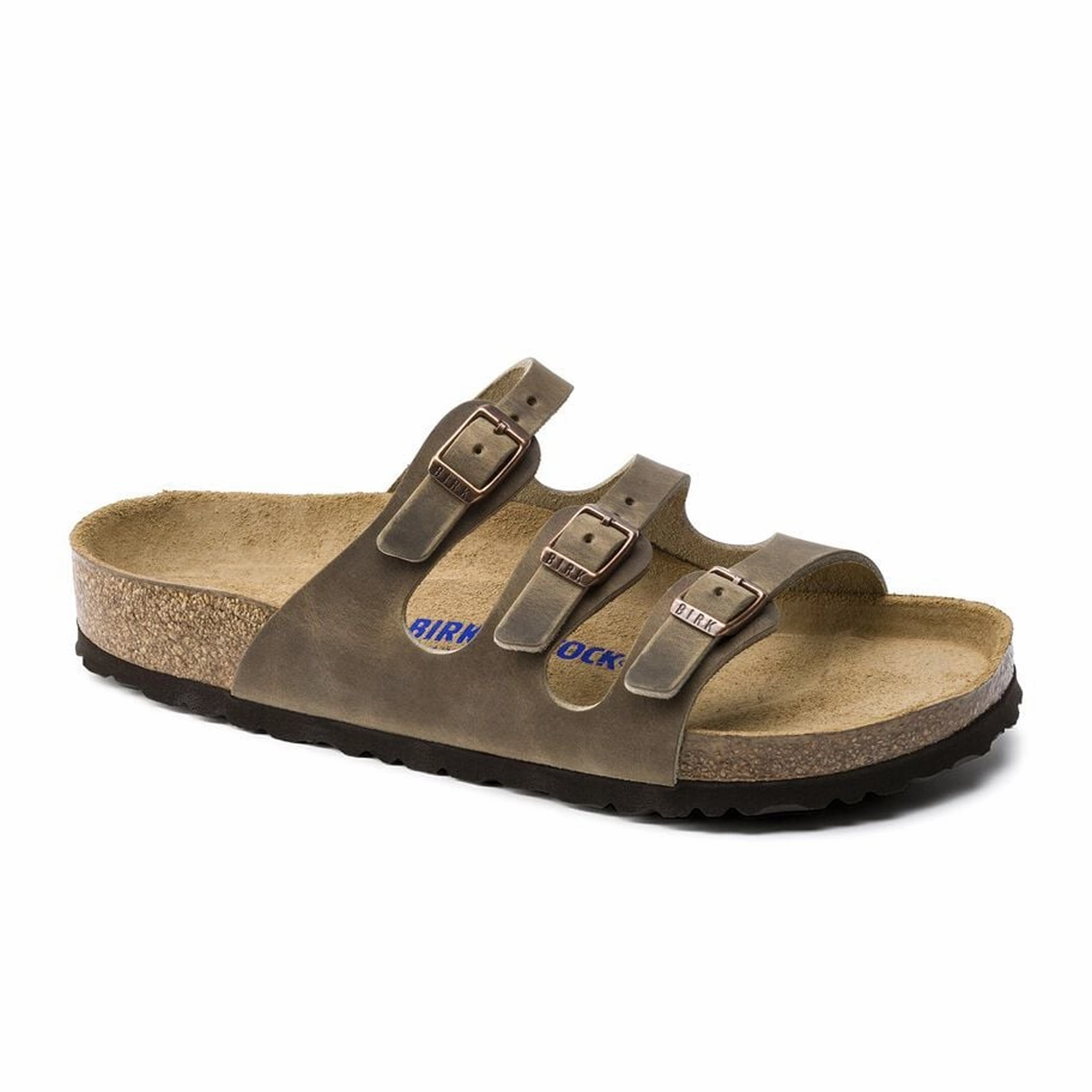Birkenstock Florida Soft Footbed Slide Sandal (Women) - Tobacco Oiled Leather Comfort Path Zero Weight