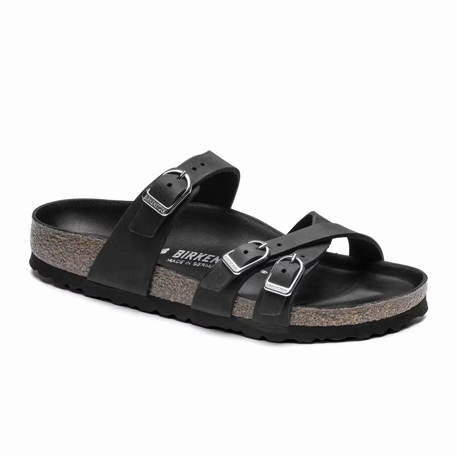 Quick Dry Material Birkenstock Franca Hex Narrow Slide Sandal (Women) - Black Oiled Leather