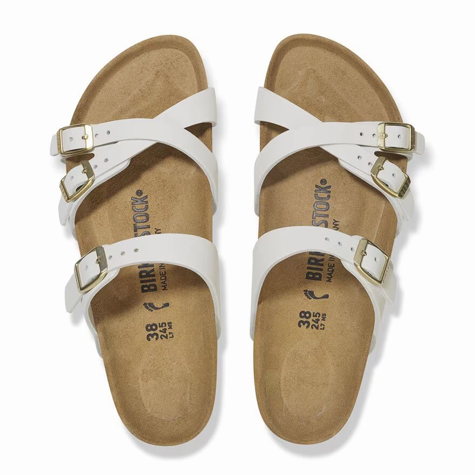 Birkenstock Franca Slide Sandal (Women) - Antique White Nubuck Synthetic Weave Ventilation Airflow Channels