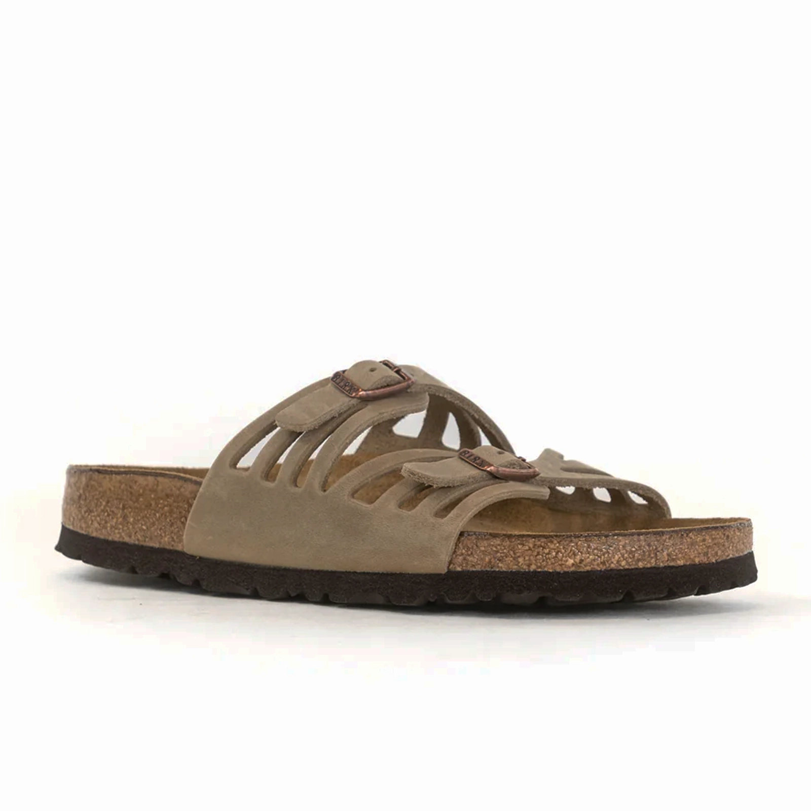 Birkenstock Granada Soft Footbed Narrow Slide Sandal (Women) - Tobacco Oiled Leather Soft Step