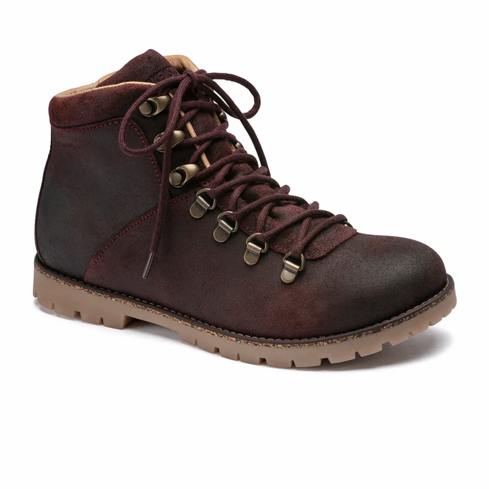 Birkenstock Jackson Narrow Ankle Boot (Women) - Burgundy Oiled Suede AntiOdor Durable Fit