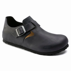 BIRKENSTOCK LONDON CLASSIC FOOTBED SHOE - BLACK OILED LEATHER Dream Walk