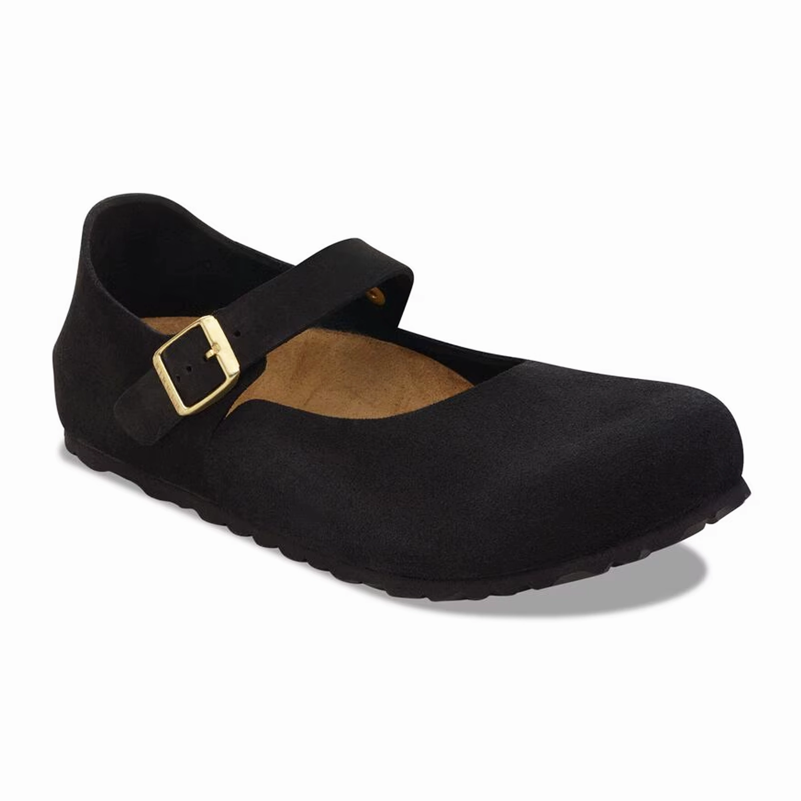 Adaptive Contour Support Trail Friendly Birkenstock Mantova Mary Jane Flat (Women) - Black Suede