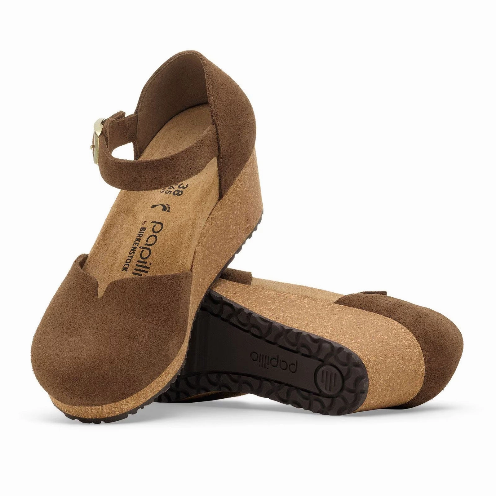Stylish Walking Shoes Birkenstock Mary Wedge Sandal (Women) - Dark Tea Suede