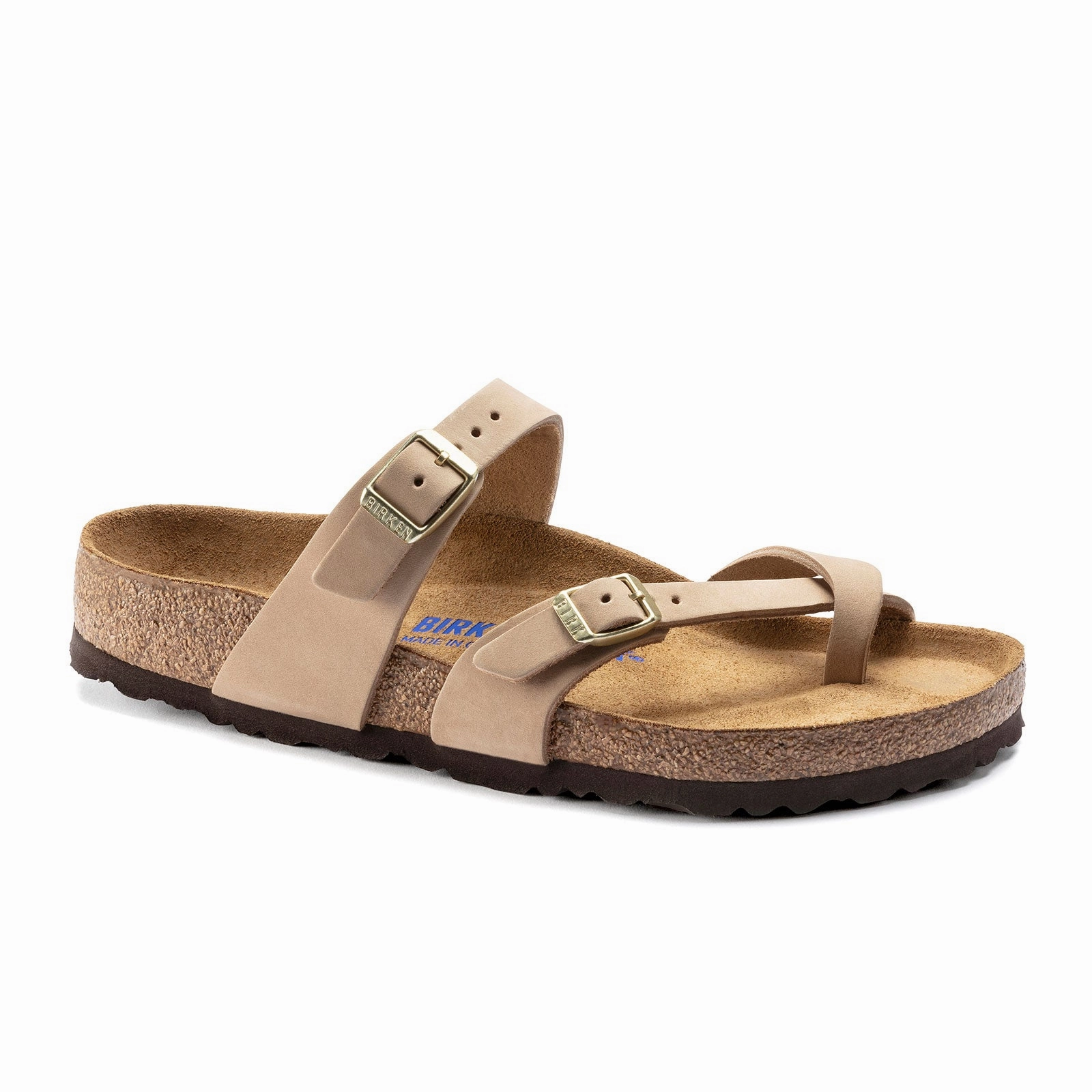 Birkenstock Mayari Soft Footbed Sandal (Women) - Sandcastle Nubuck Winter Warm Easy Clean Surface Finish