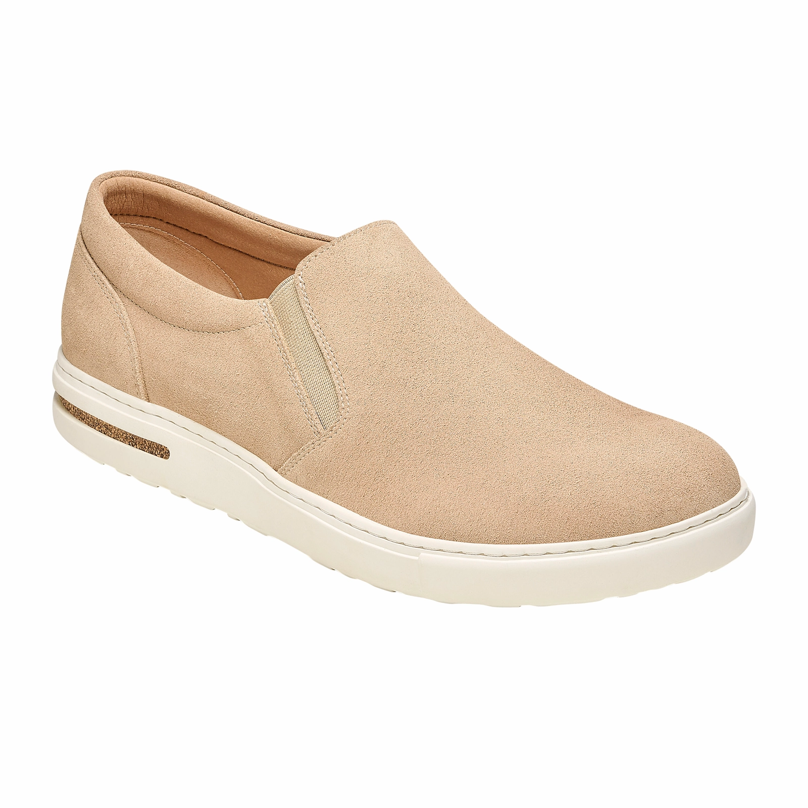 Birkenstock Oswego Narrow Slip On Sneaker (Women) - Sandcastle Suede Versatile Strap Configuration Trendy Shoes