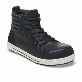 Birkenstock QS700 High Top Steel Toe Safety Shoe (Unisex) - Black Leather Insulated Trail Runner