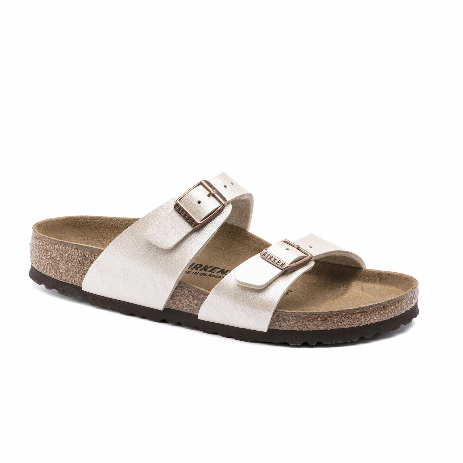 Versatile Footwear Birkenstock Sydney Slide Sandal (Women) - Graceful Pearl White Birko-Flor