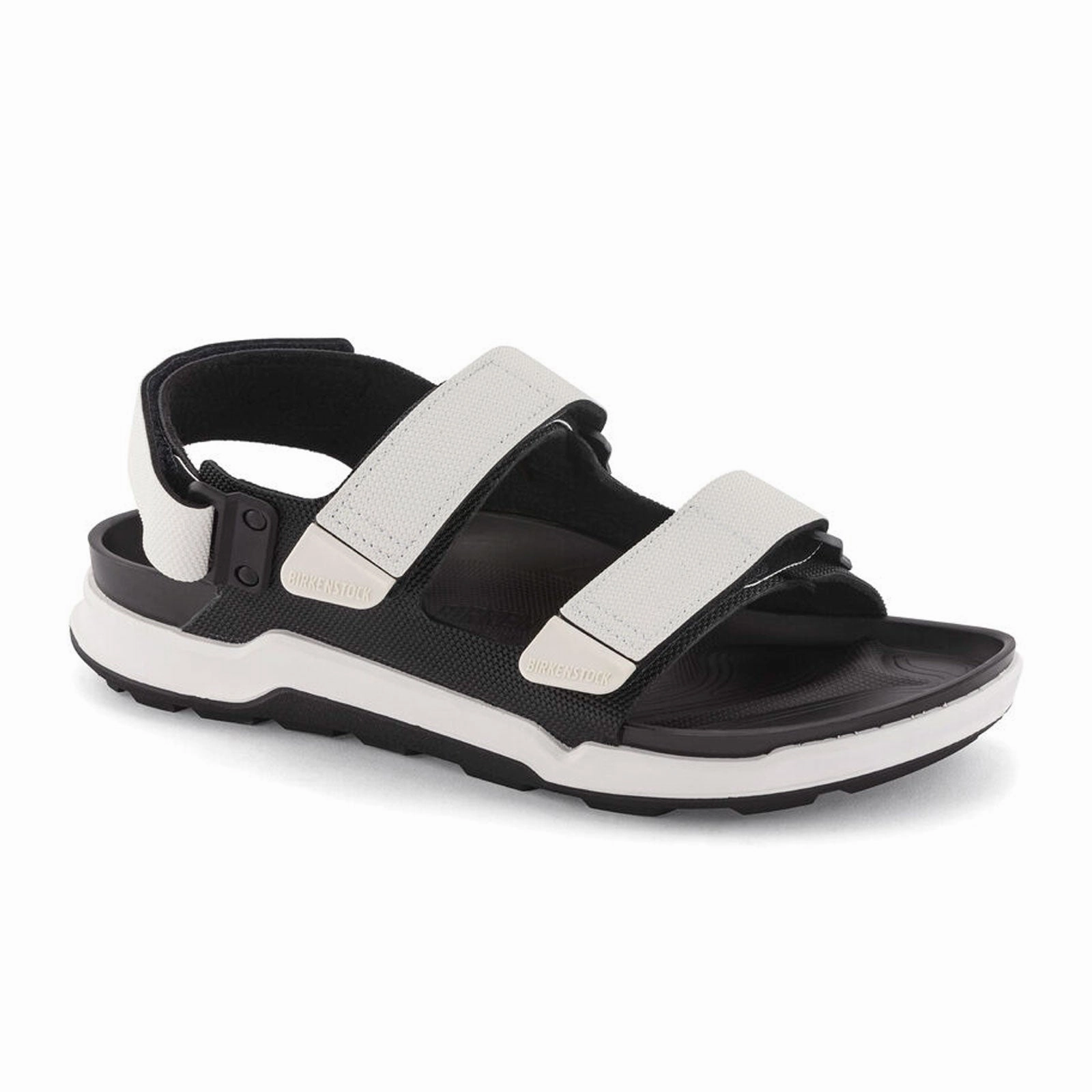 Flexible Travel Sandals Vacation Fit Birkenstock Tatacoa CE Backstrap Sandal (Men) - Black/White Birko-Flor Futura
