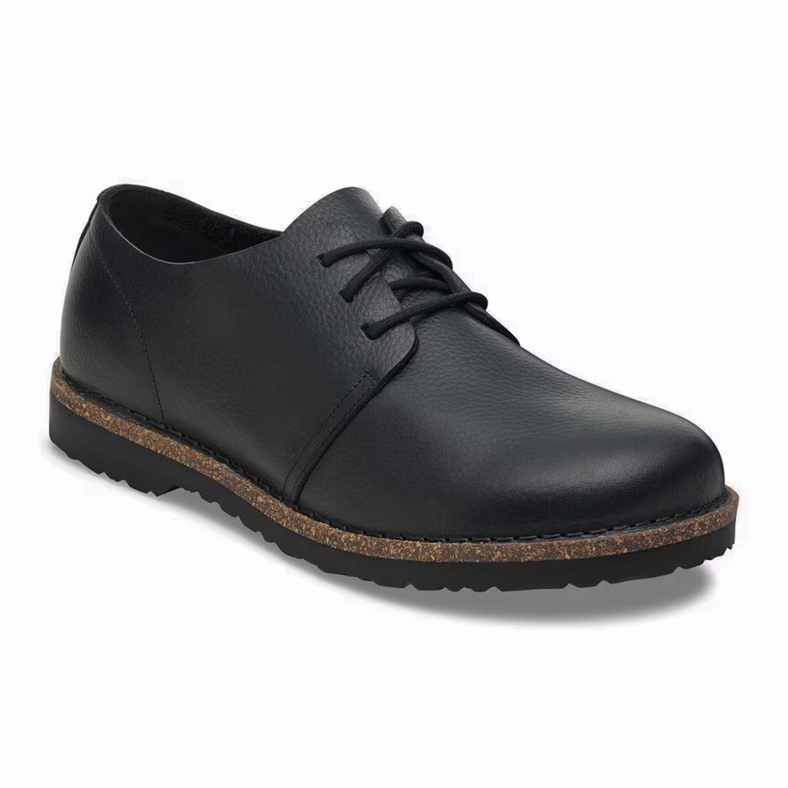 Birkenstock Uppsala Low Oxford (Men) - Black Leather Anti Friction Lining