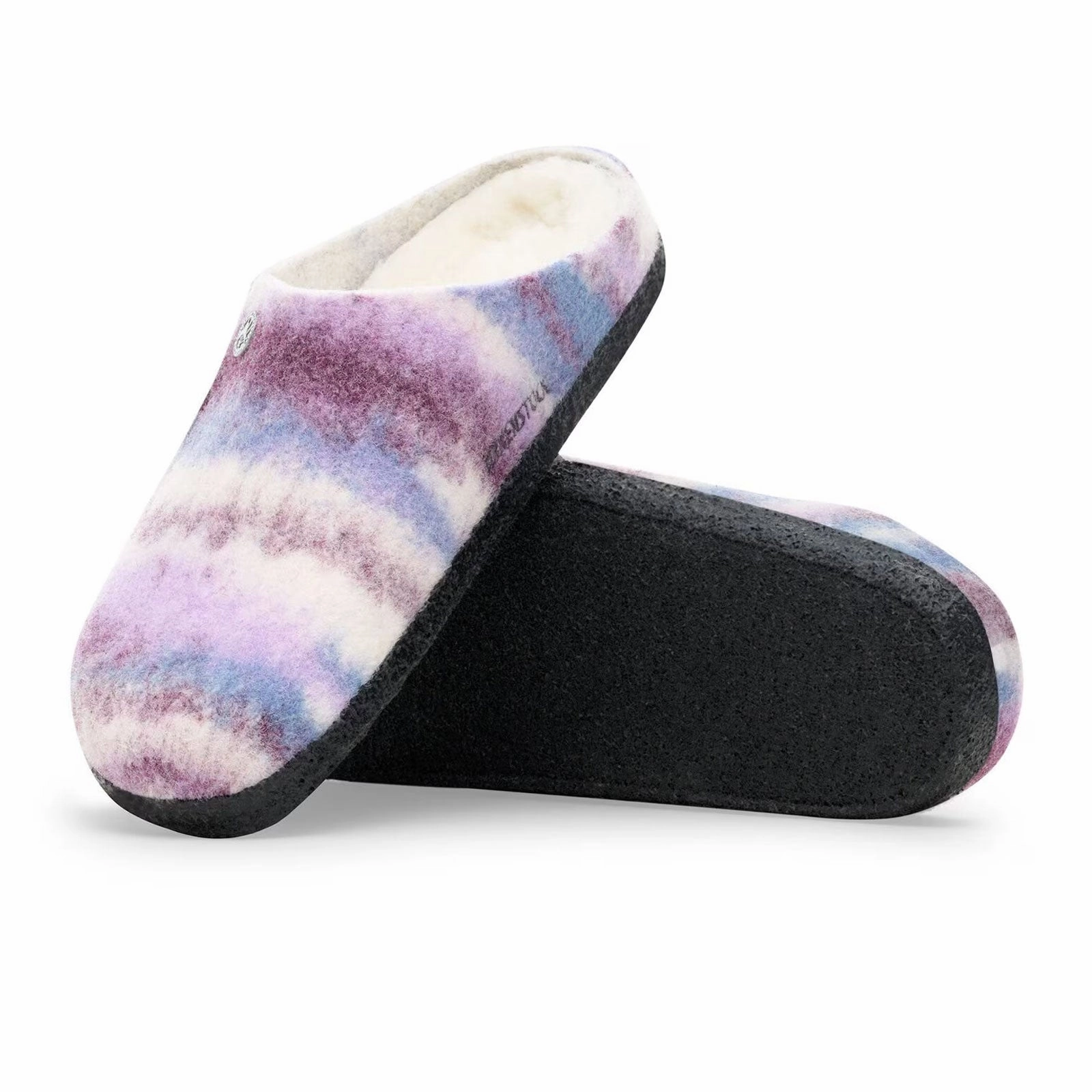 Birkenstock Zermatt Shearling Slipper (Women) - Mauve Multi Wool/Natural Shearling Instant Comfort platform sandals