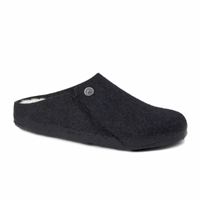 Birkenstock Zermatt Slipper (Unisex) - Anthracite Wool/Natural Shearling Motion Control Design