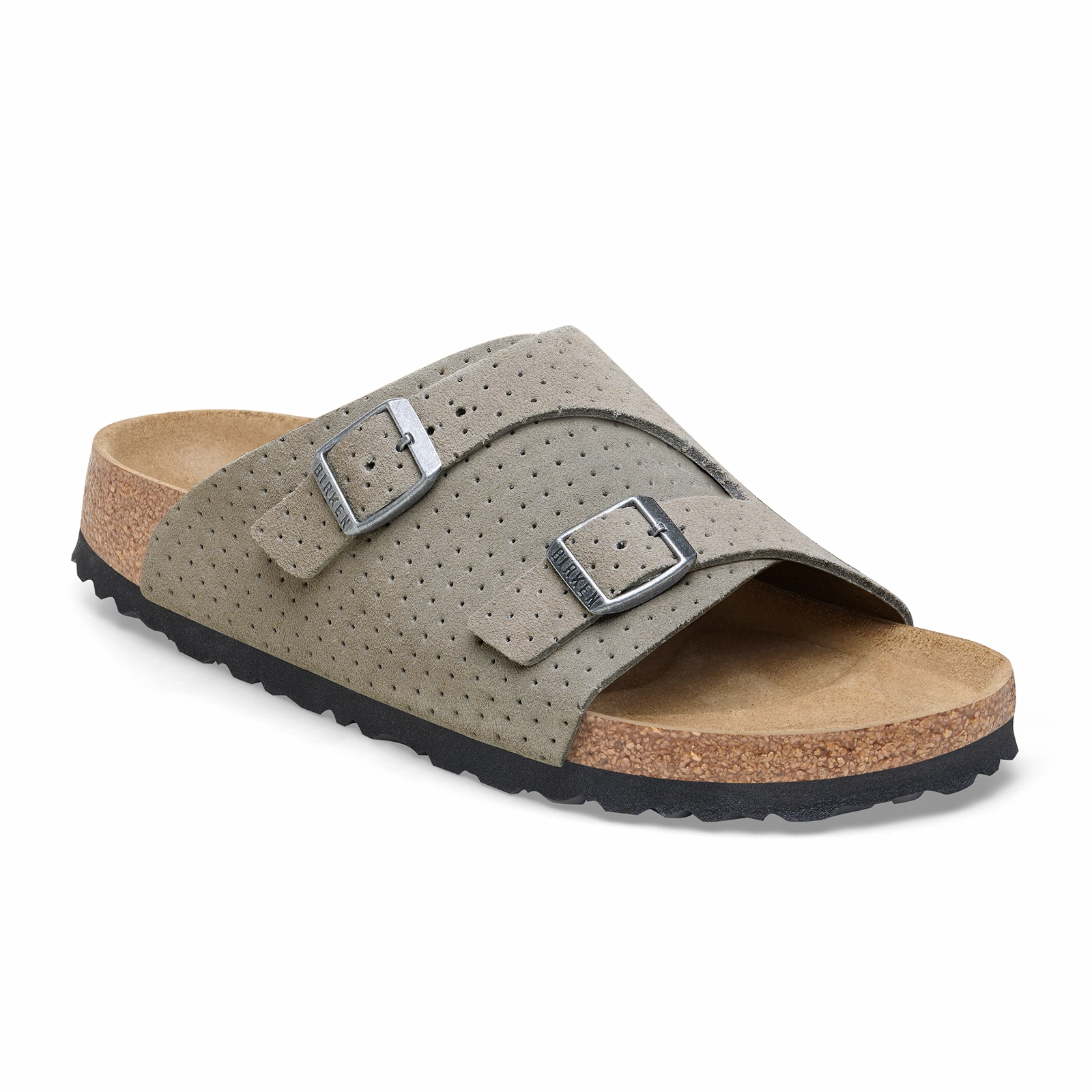 Soft Tech Foam Fashion Forward Birkenstock Zurich Slide Sandal (Unisex) - Dotted Stone Coin Suede