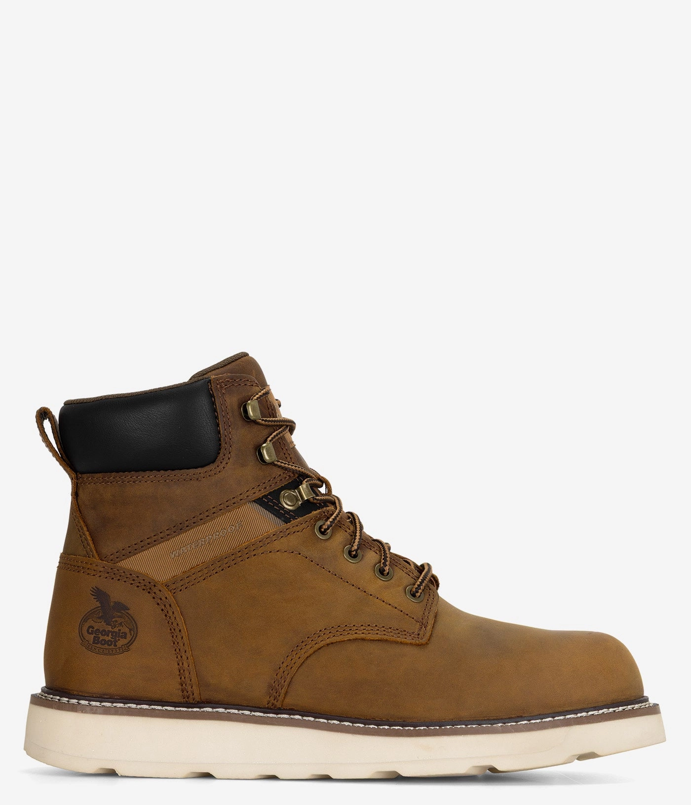 Georgia Boot Core 37 Steel Toe Waterproof Wedge Work Boot - Men purest Sculpted durability