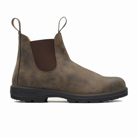 Blundstone Classic 585 Chelsea Boot (Unisex) - Rustic Brown Weekend Trek Wide toe box
