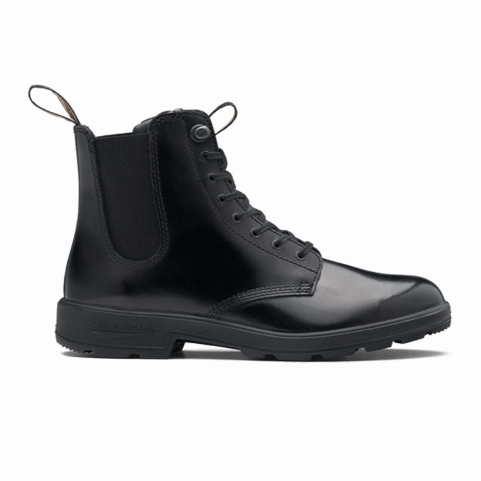 Slip Resistant Grip ReinforcedHeel Blundstone Original 2219 Lace Up Chelsea Boot (Women) - Black Brush