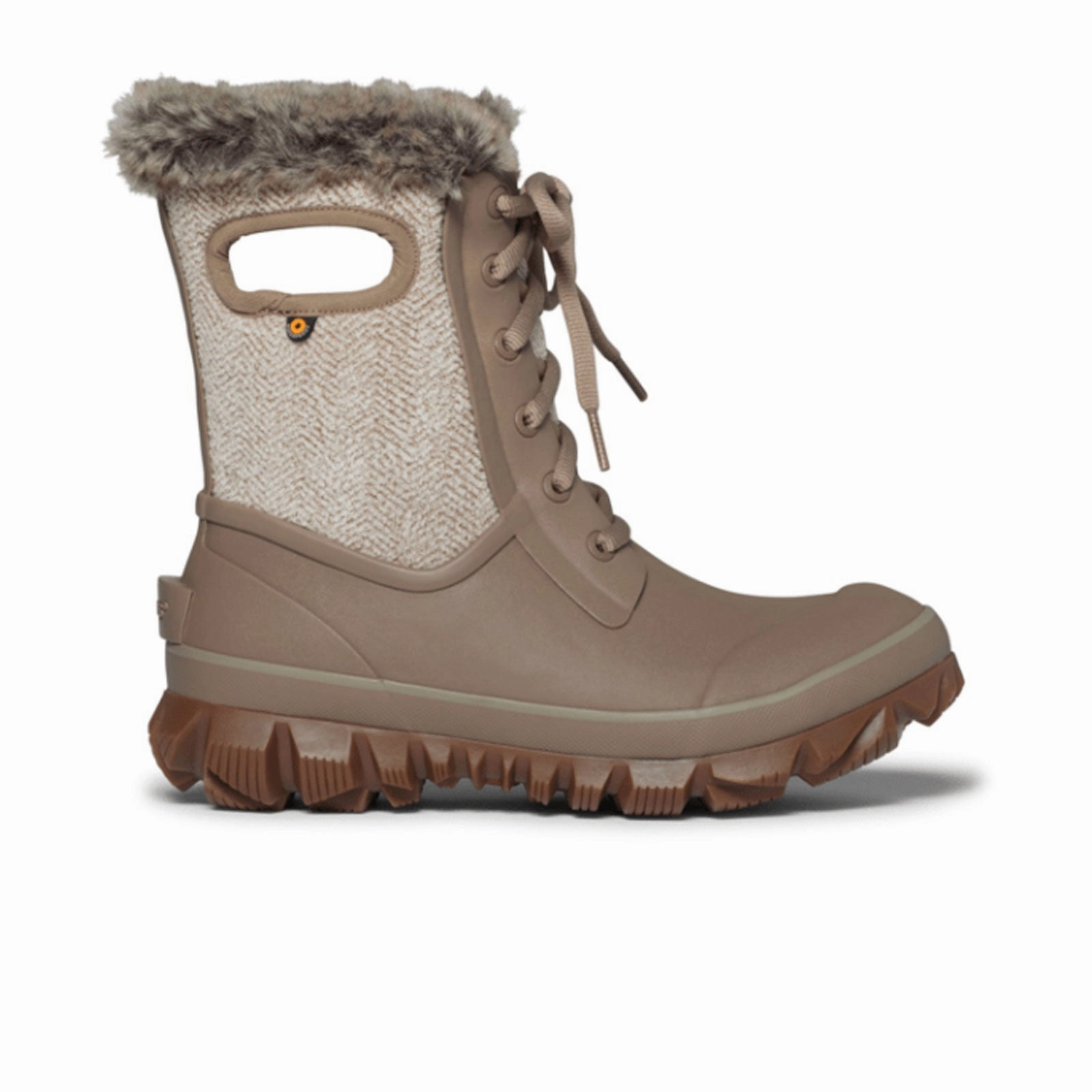 Street Ready Stable Support Rainy Day Commuter Bogs Arcata Cozy Chevron Winter Boot (Women) - Taupe