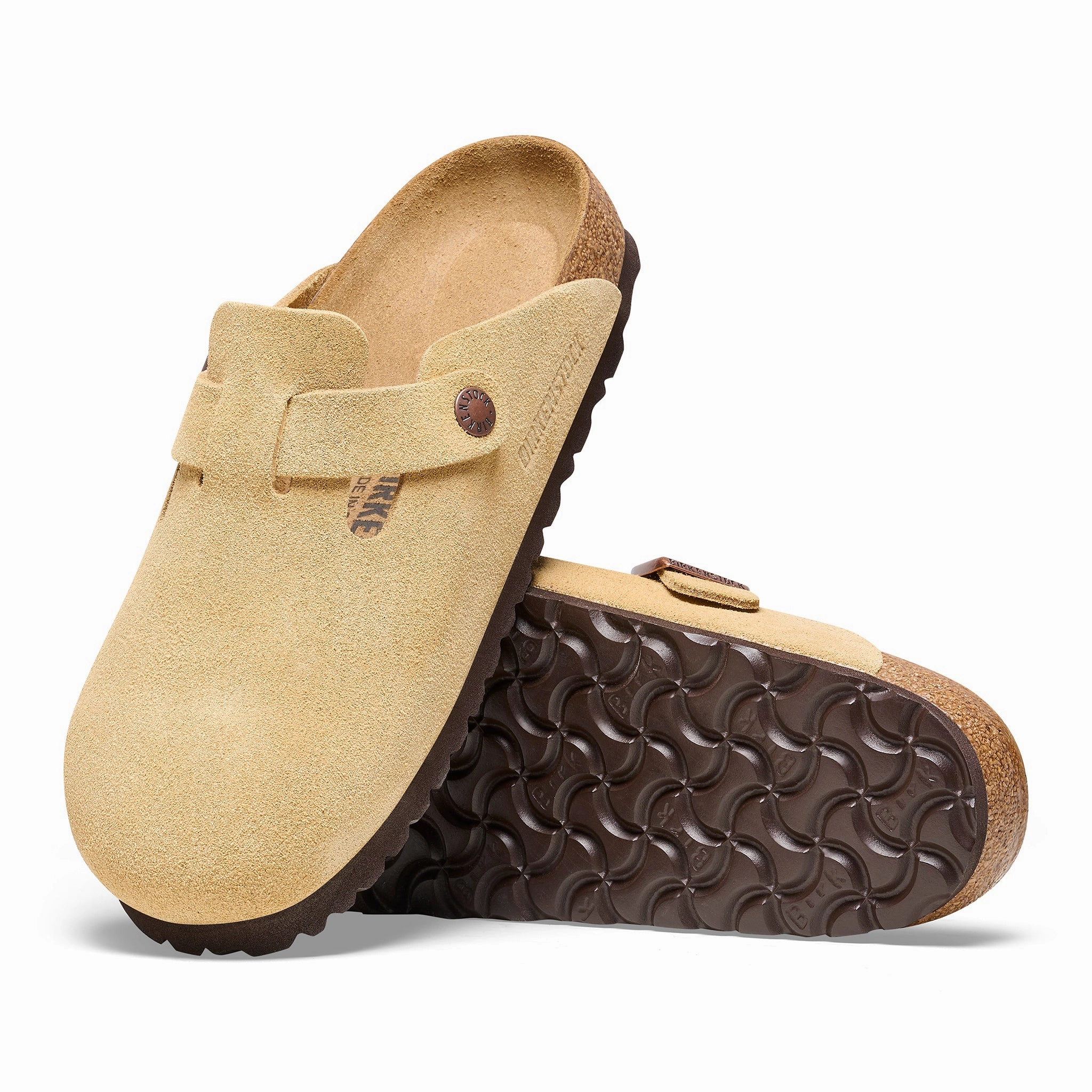 Comfort Cushioning BOSTON CLOG - LATTE - SUEDE