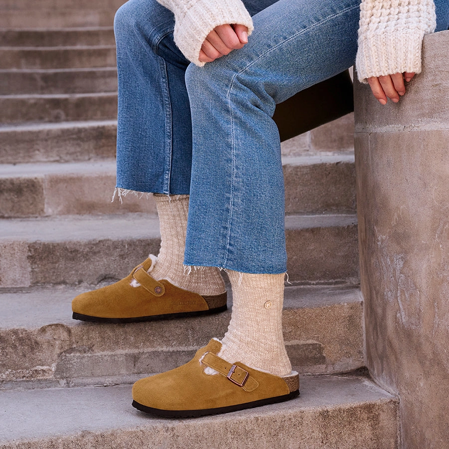 BOSTON SHEARLING CLOG - MINK - SUEDE Compact