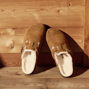 BOSTON SHEARLING CLOG - MINK - SUEDE significant Odor Control Lining
