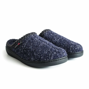 Haflinger AT Hardsole Slipper (Unisex) - Navy Speckle Beach Mode Energy return sole