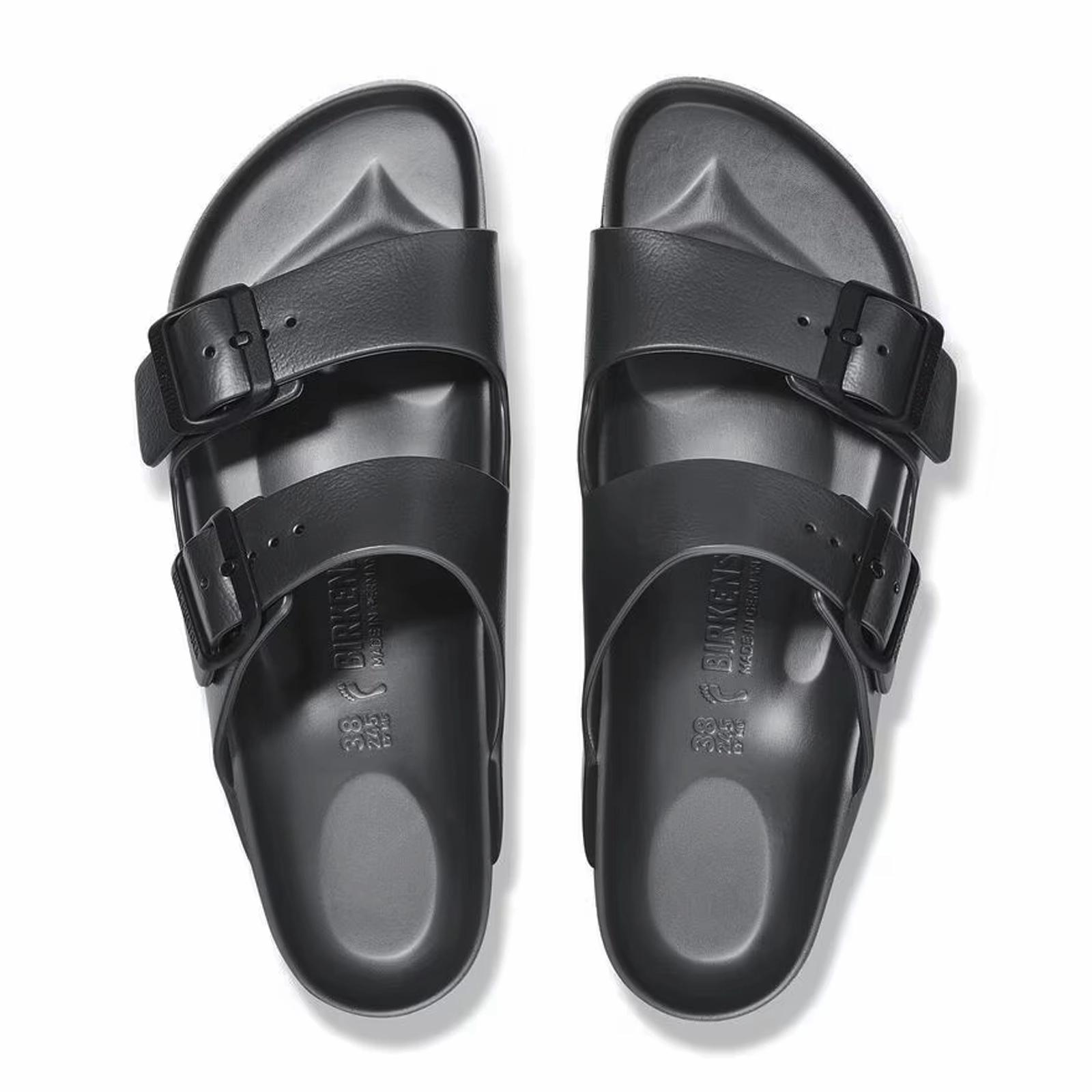 Sporty Comfort Beach Sandals Birkenstock Arizona EVA Slide Sandal (Men) - Metallic Anthracite