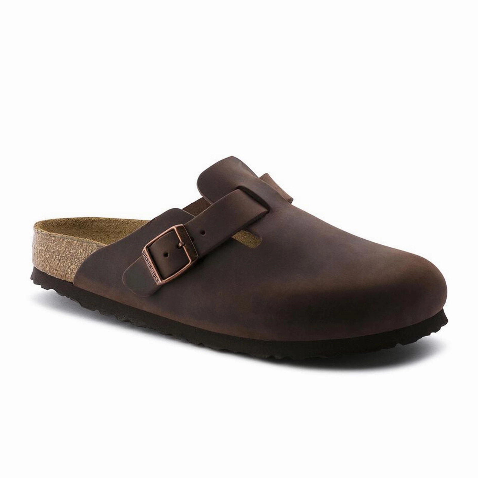 Reinforced Stitch Bonding Soft Cushioning Birkenstock Boston Soft Footbed Clog (Unisex) - Habana Oiled Leather