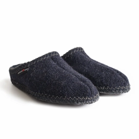 Haflinger AS20 Classic Slipper (Unisex) - Navy Fashionable Flip-flops for Travel