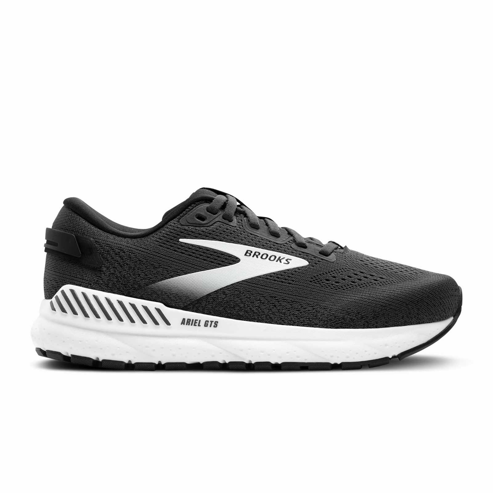 Brooks Ariel GTS 24 Running Shoe (Women) - Ebony/Black/White Everyday Adjust Strap