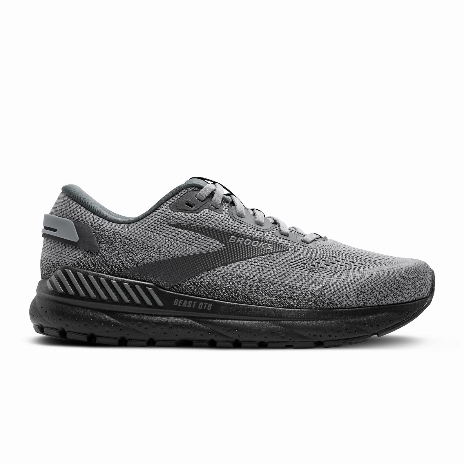 High-Comfort Fit Leather Brooks Beast GTS 24 Running Shoe (Men) - Primer Grey/Ebony