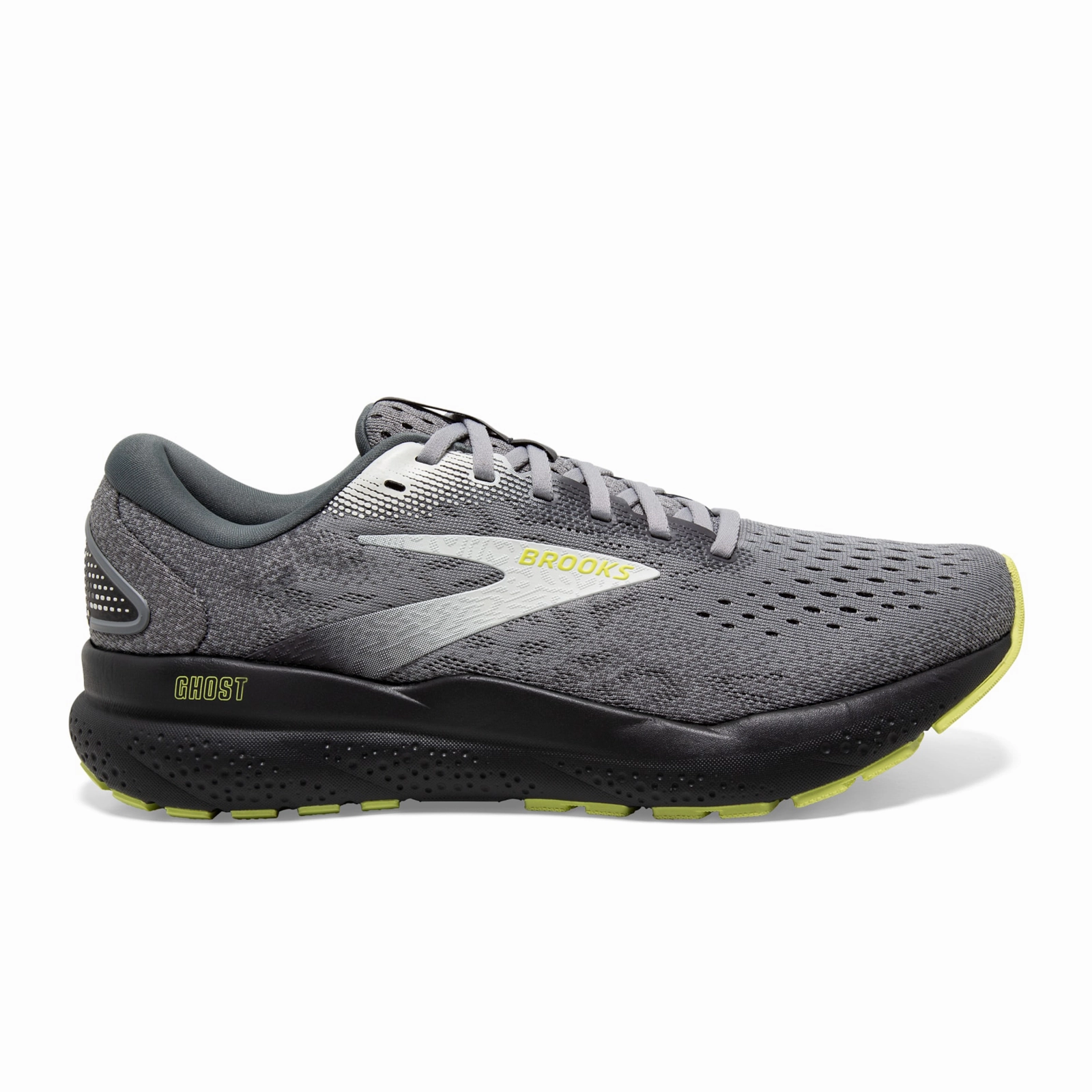 Walking support Comfortable all-day wear Brooks Ghost 16 Running Shoe (Men) - Primer/Grey/Lime
