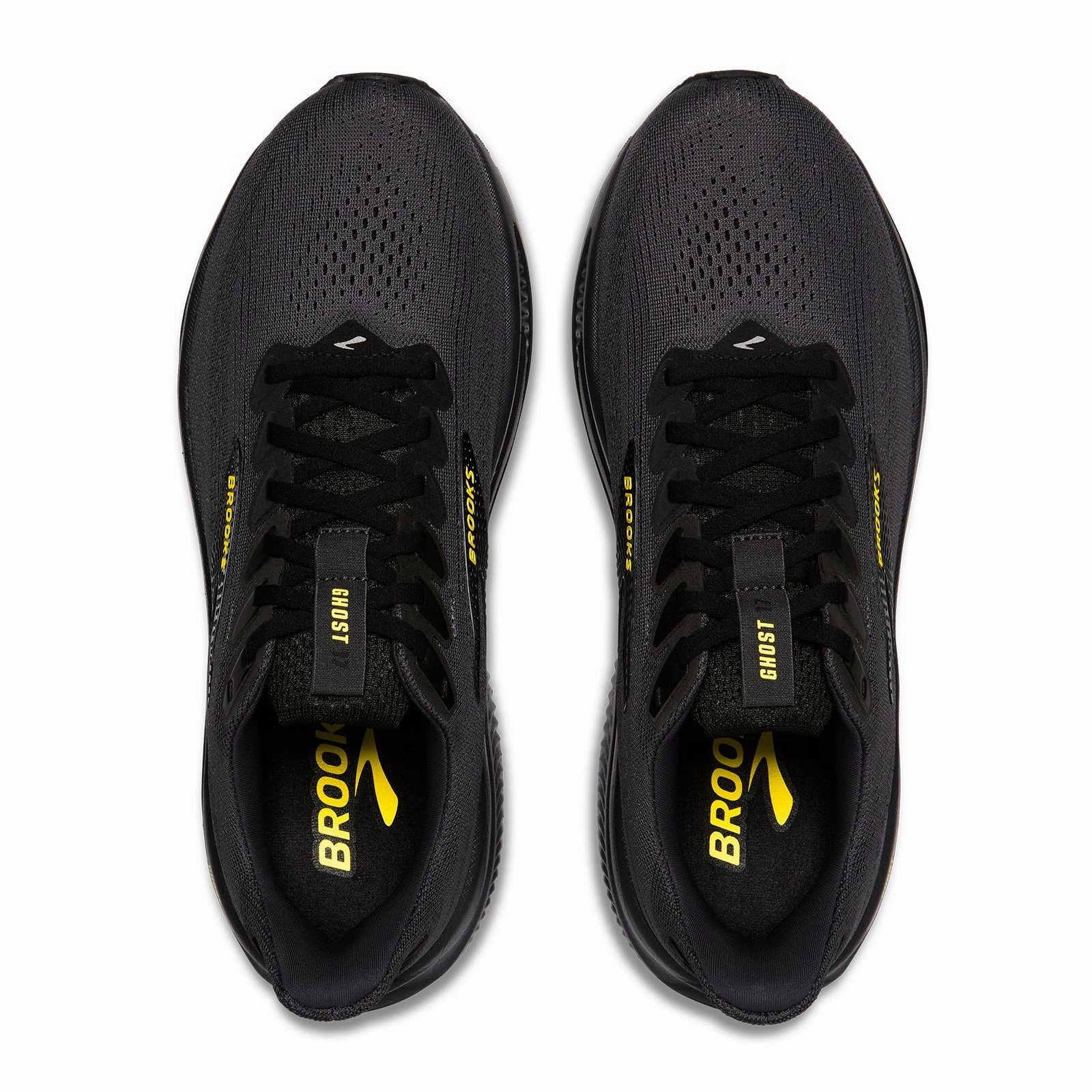 Comfortable fit Brooks Ghost 17 Running Shoe (Men) - Ebony/Black/Yellow